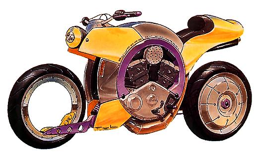 painting of streetbike 3/4 view