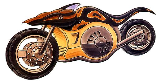 painting of streetbike 3/4 view